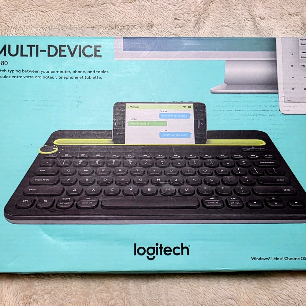 Logitech Multi-Device Keyboard - Black and Lime